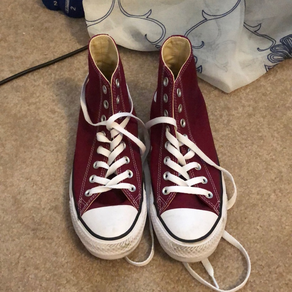 Burgundy Converse High Top